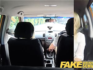 fake Driving school jaw-dropping busty posh blond examiner